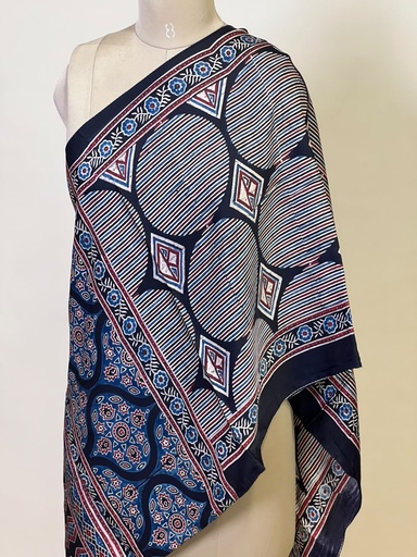 [STMT1450] Ajrakh Modal Stoles 5071