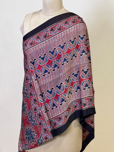 [STMT1450] Ajrakh Modal Stoles 5071