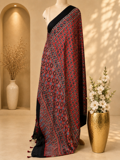[DUMT2190] Ajrakh Modal Dupatta 5072