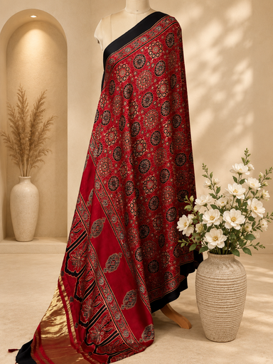 [DUMT2790] Ajrakh Modal Dupatta 5072