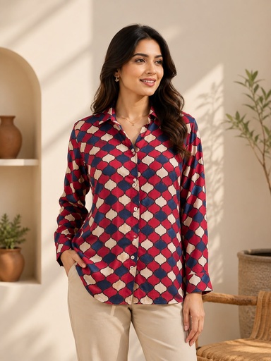 Ajrakh Modal Shirts 5015