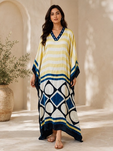 [KABL3650] Ajrakh Modal Kaftans 4803