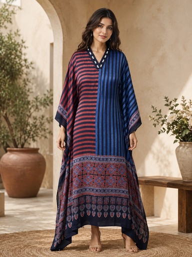 [KABL3650] Ajrakh Modal Kaftans 4803