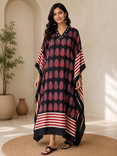 [KABL3650] Ajrakh Modal Kaftans 4803