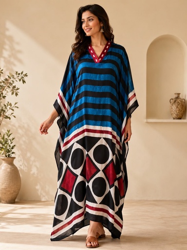 [KABL3650] Ajrakh Modal Kaftans 4803