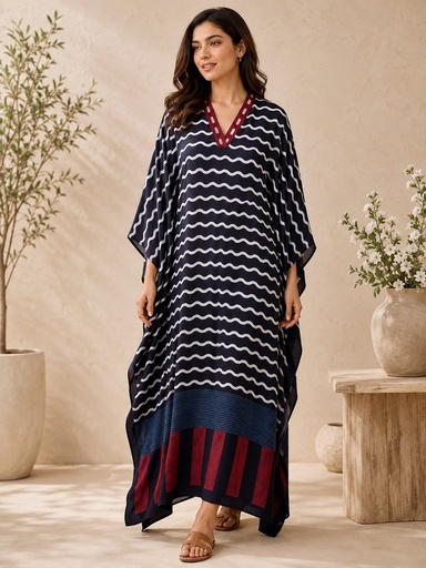 [KABL3650] Ajrakh Modal Kaftans 4803