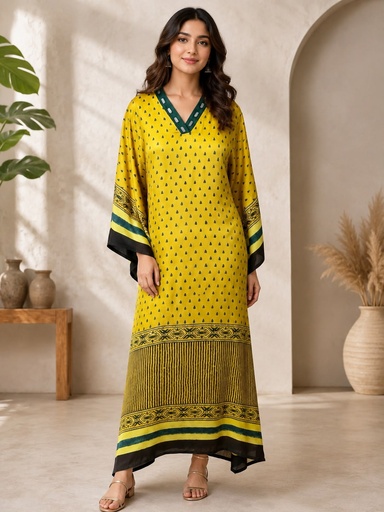 [KABL3650] Ajrakh Modal Kaftans 4803