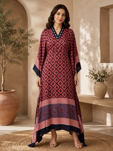 [KABL3650] Ajrakh Modal Kaftans 4803