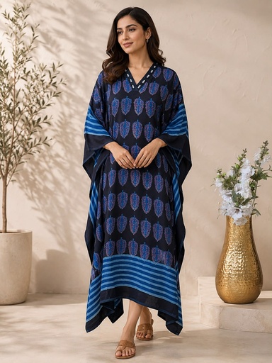 [KABL3650] Ajrakh Modal Kaftans 4803
