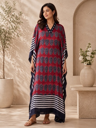 [KABL3650] Ajrakh Modal Kaftans 4803