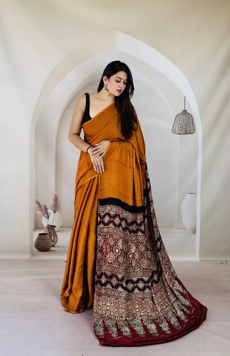 [SAZB5250] Plain Modal Sarees 5018
