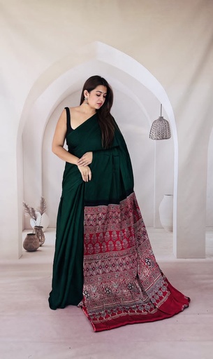 [SAZB5250] Plain Modal Sarees 5018