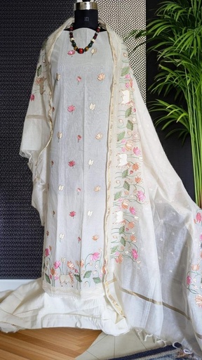 [SUSAM4250] Mul Chanderi Suit Sets 5025