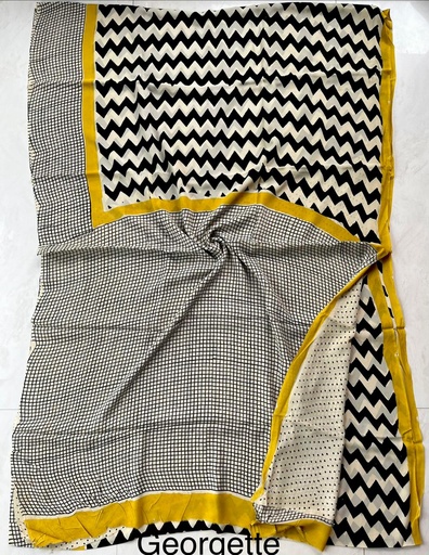 [SASH3650] Block Printed Georgette Sarees 5014