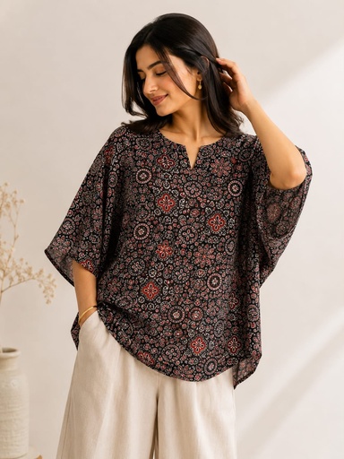 Ajrakh Modal Oversize Kurti 5015