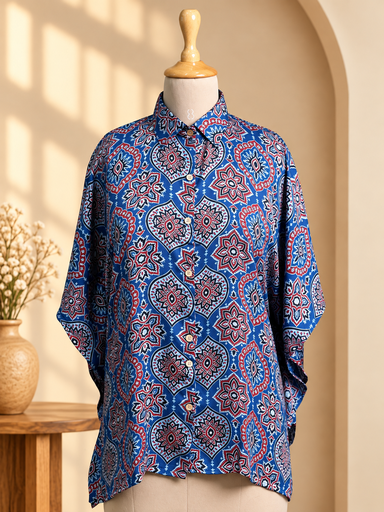 [KARH2250] Ajrakh Modal Shirt Kaftans 5015 