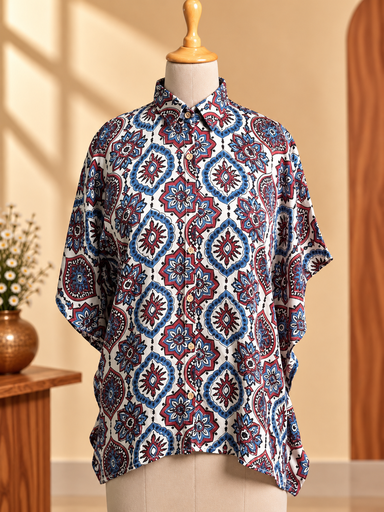 [KARH2250] Ajrakh Modal Shirt Kaftans 5015 