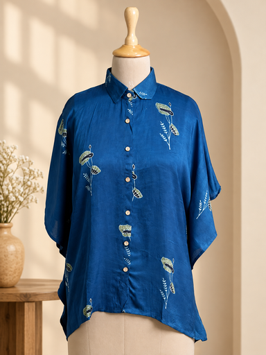 [KARH2250] Ajrakh Modal Shirt Kaftans 5015 