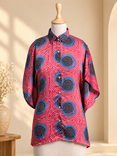 [KARH2250] Ajrakh Modal Shirt Kaftans 5015 