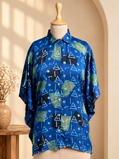 [KARH2250] Ajrakh Modal Shirt Kaftans 5015 