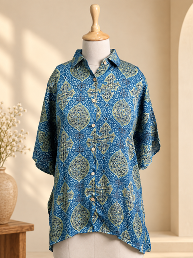 [KARH2250] Ajrakh Modal Shirt Kaftans 5015 