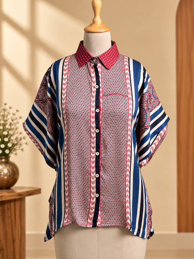 [KARH2250] Ajrakh Modal Shirt Kaftans 5015 