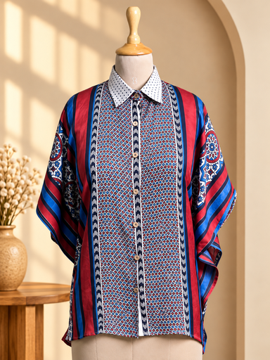 [KARH2250] Ajrakh Modal Shirt Kaftans 5015 
