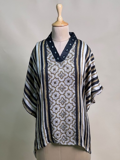 [KARH2450] Ajrakh Modal Short Kaftans 5015 