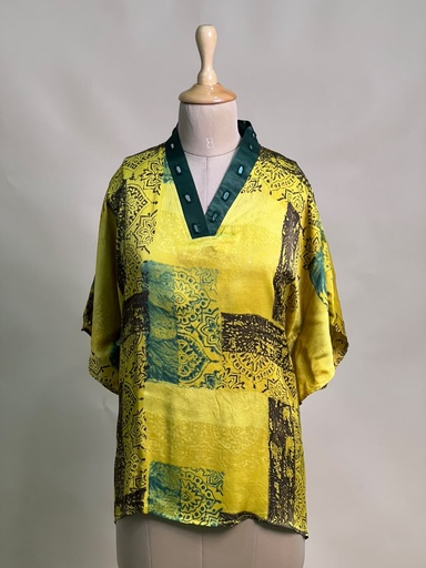 [KARH2450] Ajrakh Modal Short Kaftans 5015 