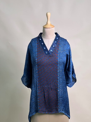 [KARH2450] Ajrakh Modal Short Kaftans 5015 