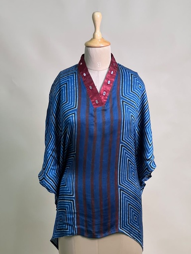 [KARH2450] Ajrakh Modal Short Kaftans 5015 