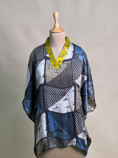 [KARH2450] Ajrakh Modal Short Kaftans 5015 