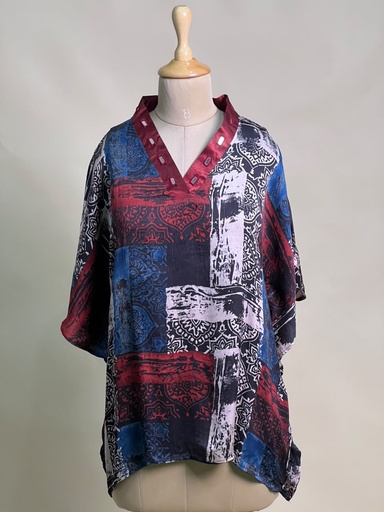 [KARH2450] Ajrakh Modal Short Kaftans 5015 
