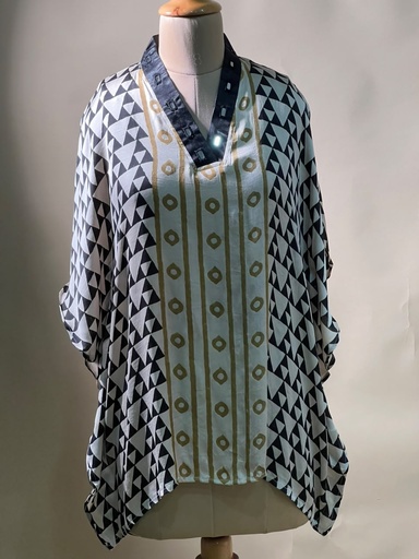 [KARH2450] Ajrakh Modal Short Kaftans 5015 